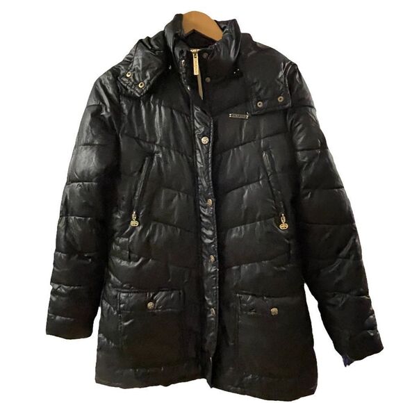 Ecko Red ~ Long Black Puffer Jacket ~ size Medium - Picture 1 of 10